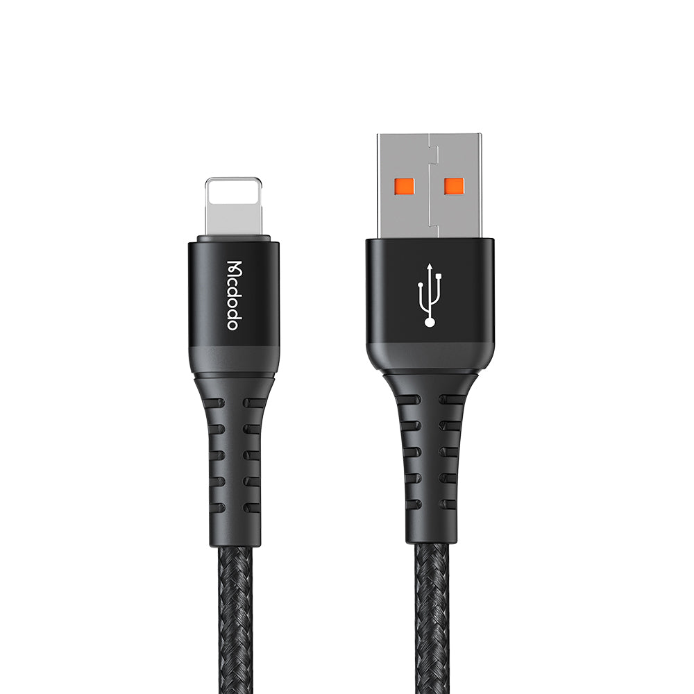 USB-A - Lightning McDodo CA-2261 adat- és töltőkábel, 18W, 1m, Fekete