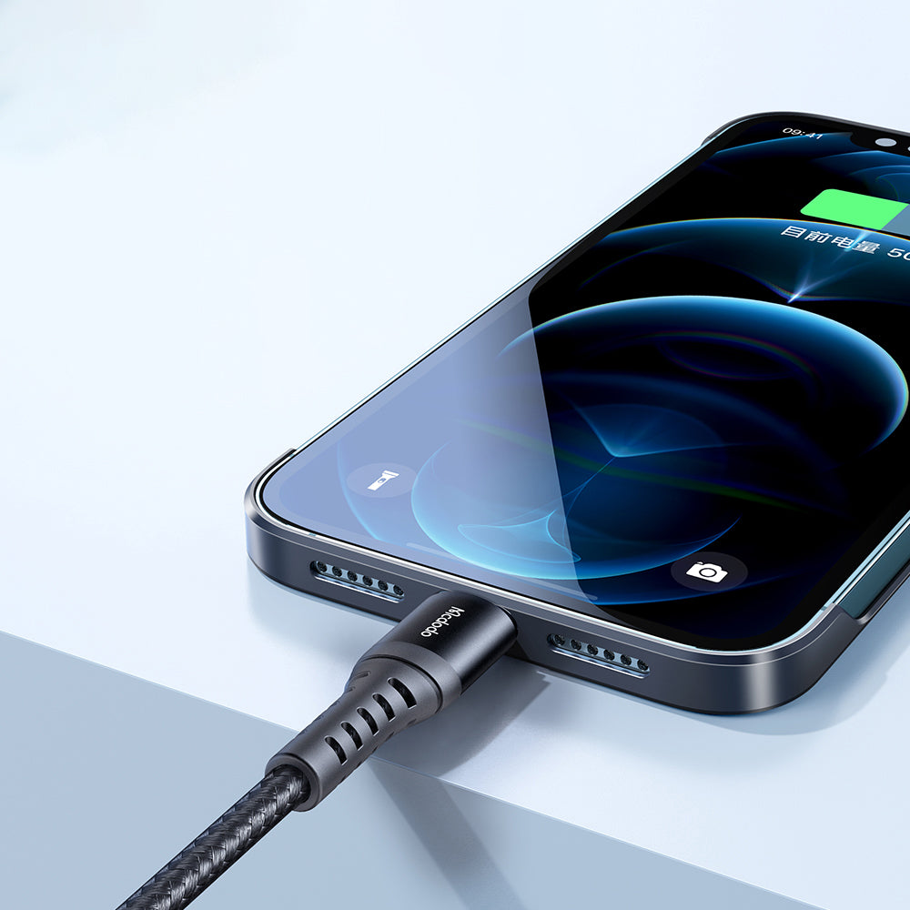 USB-A - Lightning McDodo CA-2261 adat- és töltőkábel, 18W, 1m, Fekete