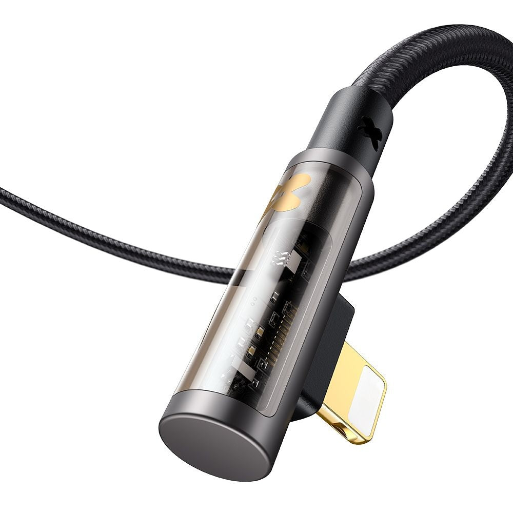 USB-A - Lightning McDodo CA-3510 Angled adat- és töltőkábel, 18W, 1.2m, Fekete