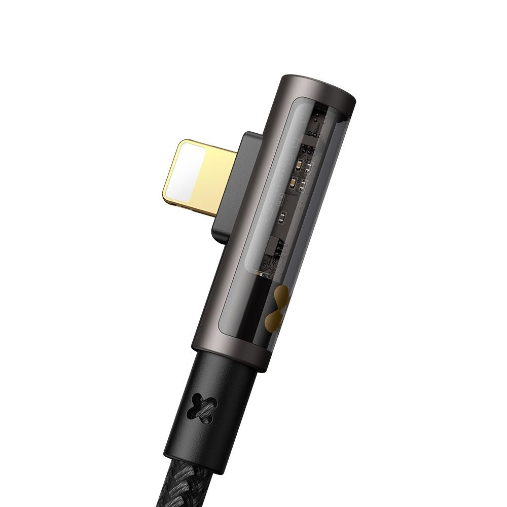 USB-A - Lightning McDodo CA-3510 Angled adat- és töltőkábel, 18W, 1.2m, Fekete