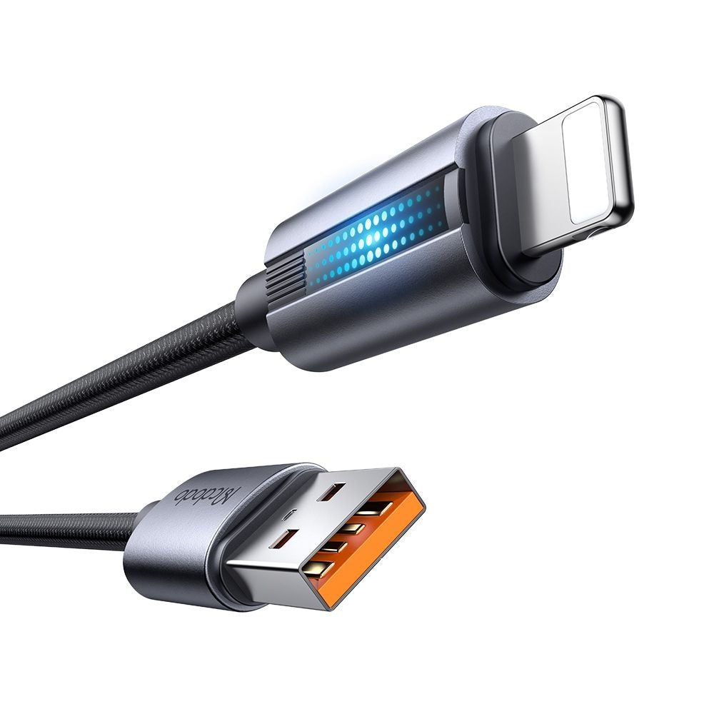 USB-A - Lightning McDodo CA-5660 adat- és töltőkábel, 18W, 1.2m, Fekete