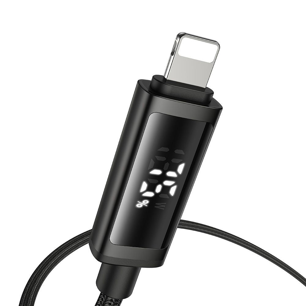 USB-A - Lightning McDodo CA-7970 Display adat- és töltőkábel, 18W, 1.2m, Fekete