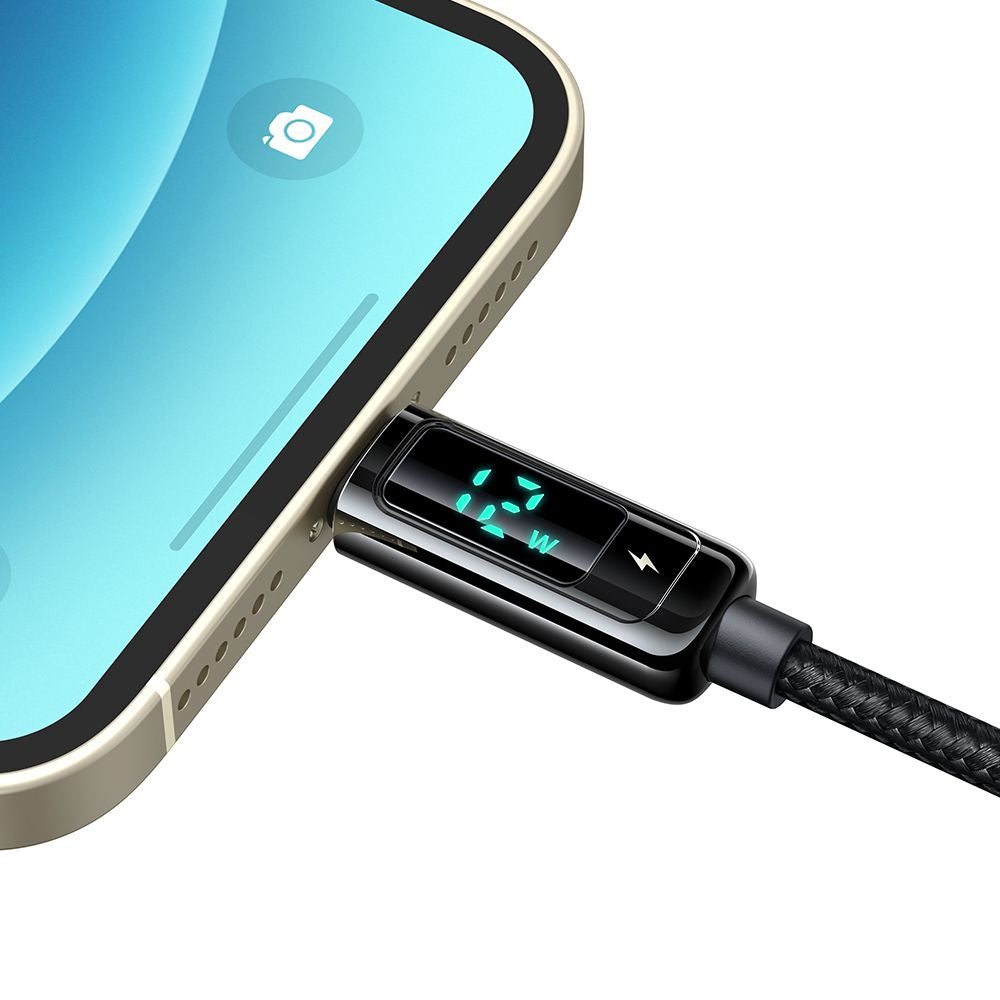 USB-A - Lightning McDodo CA-9940 Display adat- és töltőkábel, 12W, 1.2m, Fekete