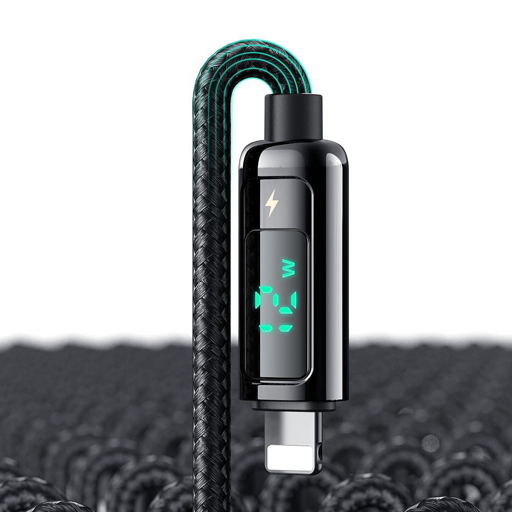USB-A - Lightning McDodo CA-9940 Display adat- és töltőkábel, 12W, 1.2m, Fekete