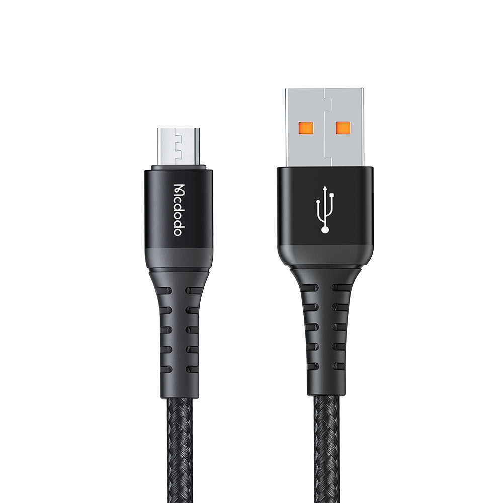 USB-A - microUSB McDodo CA-2281 adat- és töltőkábel, 18W, 1m, Fekete