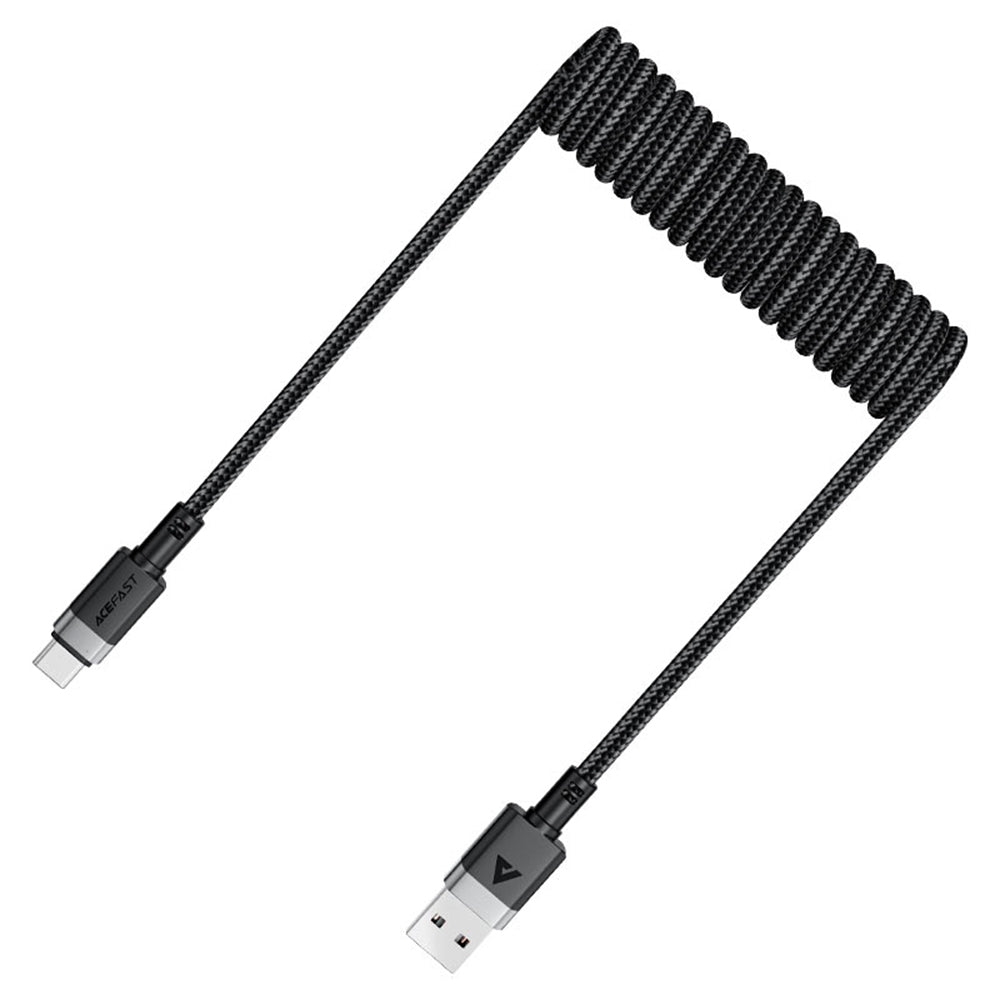 USB-A - USB-C Acefast C14-04 adat- és töltőkábel, 18W, 1,2m, Fekete