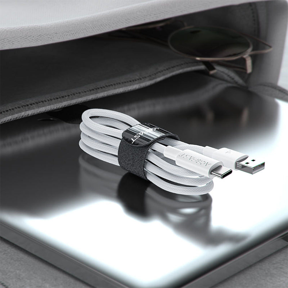 USB-A to USB-C Data and Charging Cable Acefast C18-04, 18W, 1.2m, White