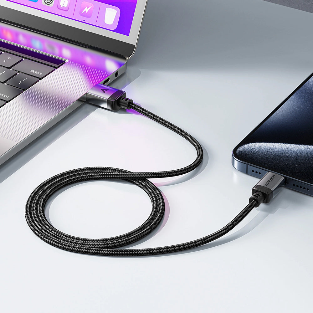 USB-A - USB-C Acefast C20-04 adat- és töltőkábel, 18W, 1.2m, Fekete