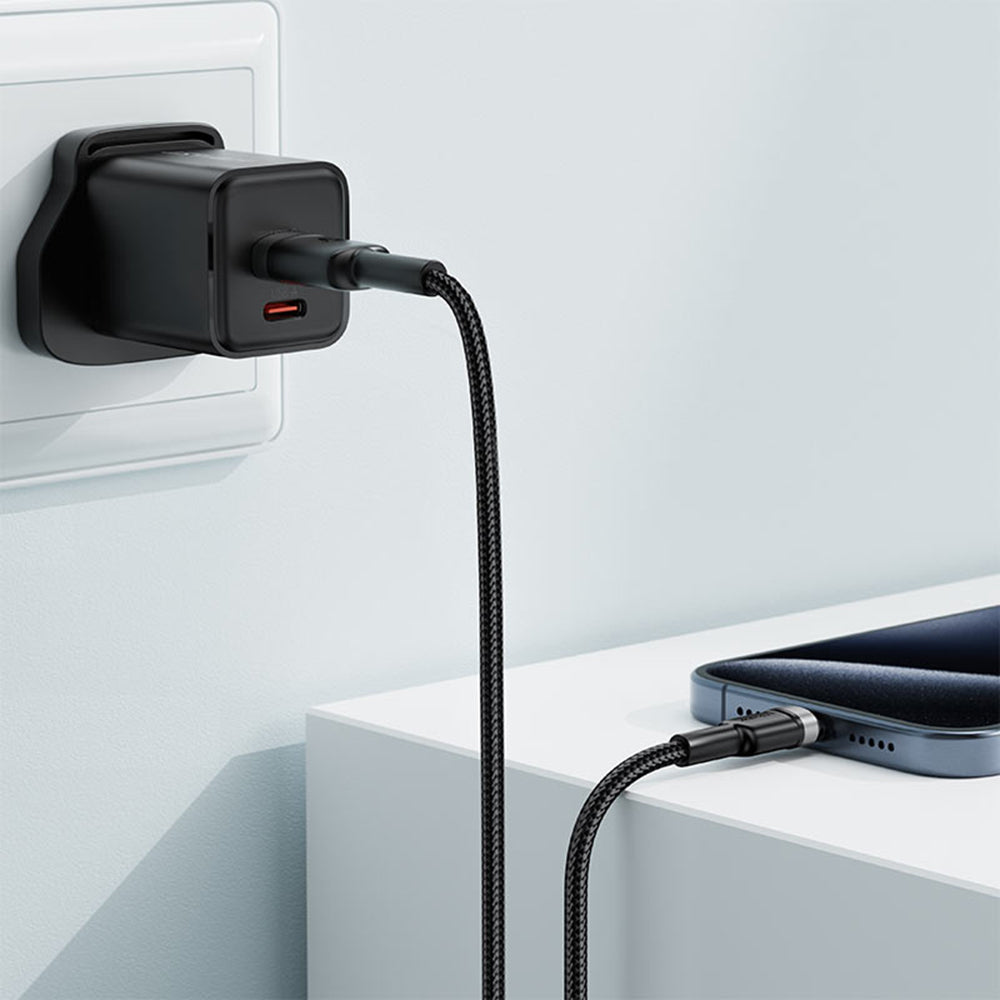 Adat- és Töltőkábel USB-A - USB-C Acefast C22-04, 18W, 1.2m, Fekete