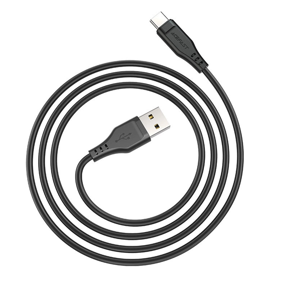 USB-A - USB-C Acefast C3-03 adat- és töltőkábel, 60W, 1.2m, Fehér