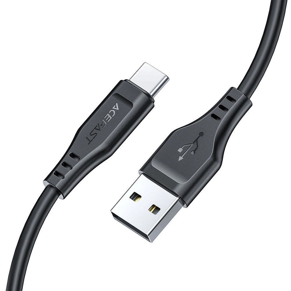 USB-A - USB-C Acefast C3-03 adat- és töltőkábel, 60W, 1.2m, Fehér
