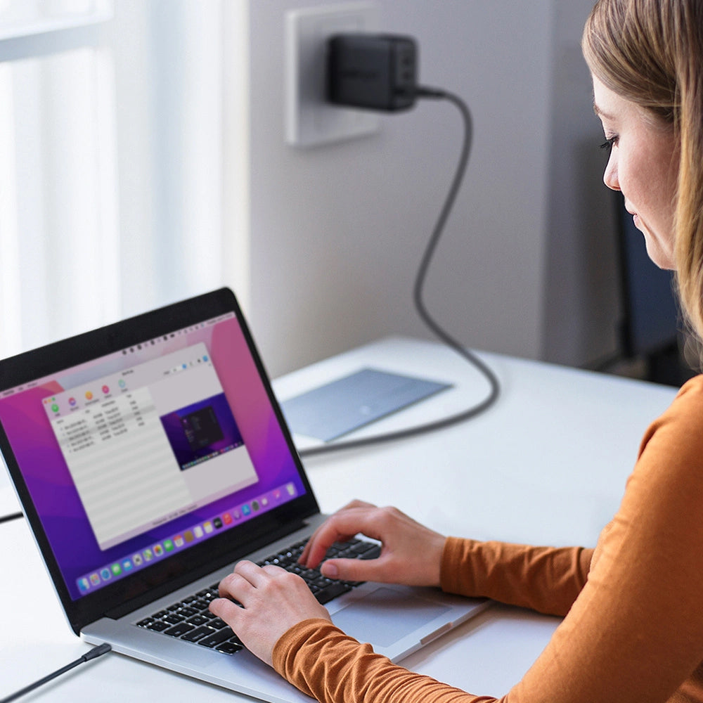 USB-A - USB-C Acefast C3-03 adat- és töltőkábel, 60W, 1.2m, Fehér