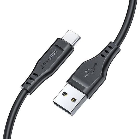 USB-A - USB-C Acefast C3-03 adat- és töltőkábel, 60W, 1.2m, Fekete