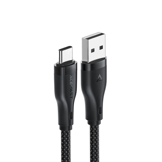 USB-A - USB-C Acefast C8-04 adat- és töltőkábel, 18W, 1.2m, Fekete