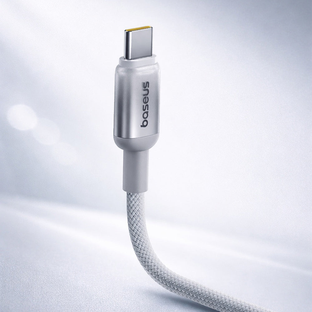 USB-A - USB-C Baseus Discolor adat- és töltőkábel, 100W, 1m, ezüst E0420803