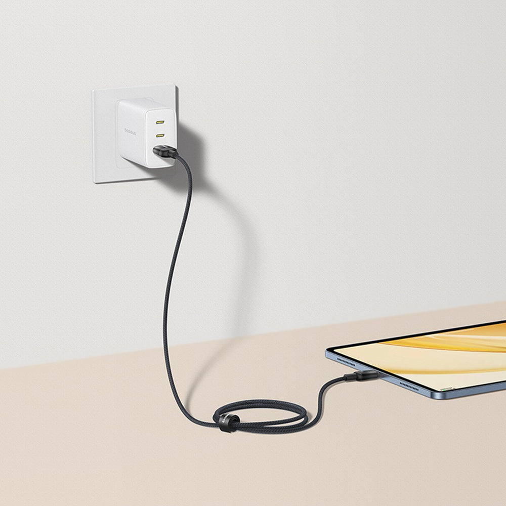 USB-A - USB-C Baseus Discolor adat- és töltőkábel, 100W, 1m, ezüst E0420803