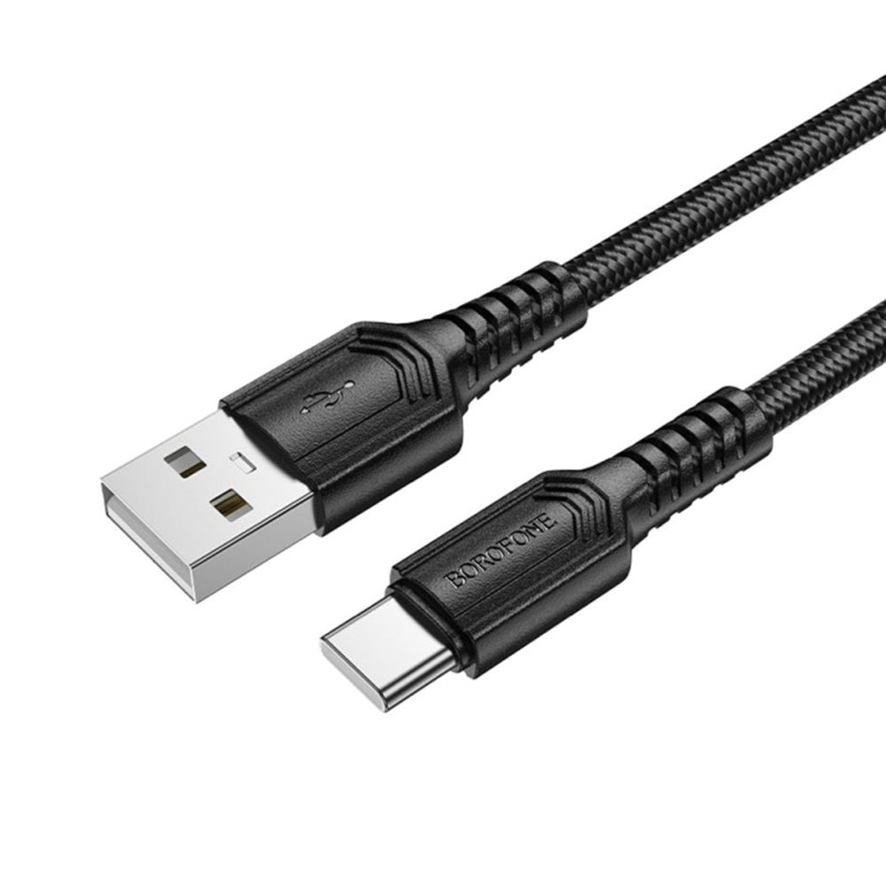 USB-A - USB-C Borofone BX116 Certain adat- és töltőkábel, 18W, 1m, Fekete