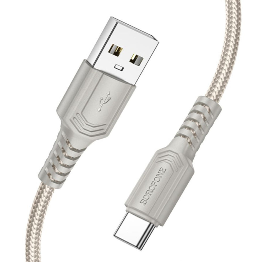 USB-A - USB-C Borofone BX116 Certain adat- és töltőkábel, 18W, 1m, Fekete