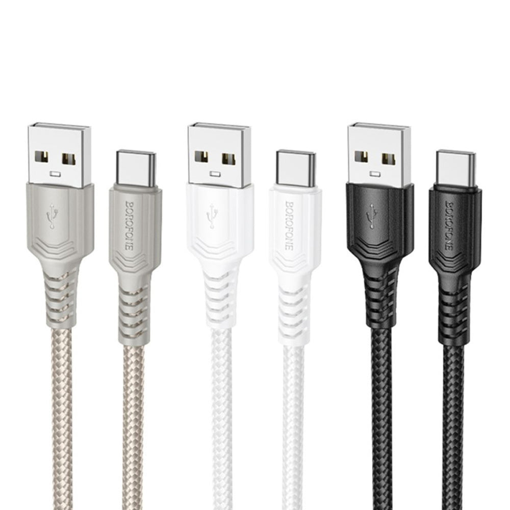 USB-A - USB-C Borofone BX116 Certain adat- és töltőkábel, 18W, 1m, Fekete
