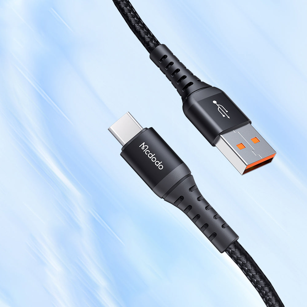 USB-A - USB-C McDodo CA-2271 adat- és töltőkábel, 18W, 1m, Fekete
