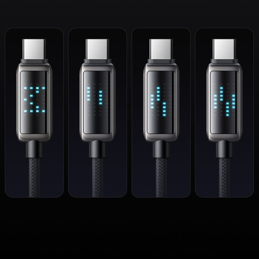 USB-A - USB-C McDodo CA-2350 Display adat- és töltőkábel, 100W, 1.2m, Fekete