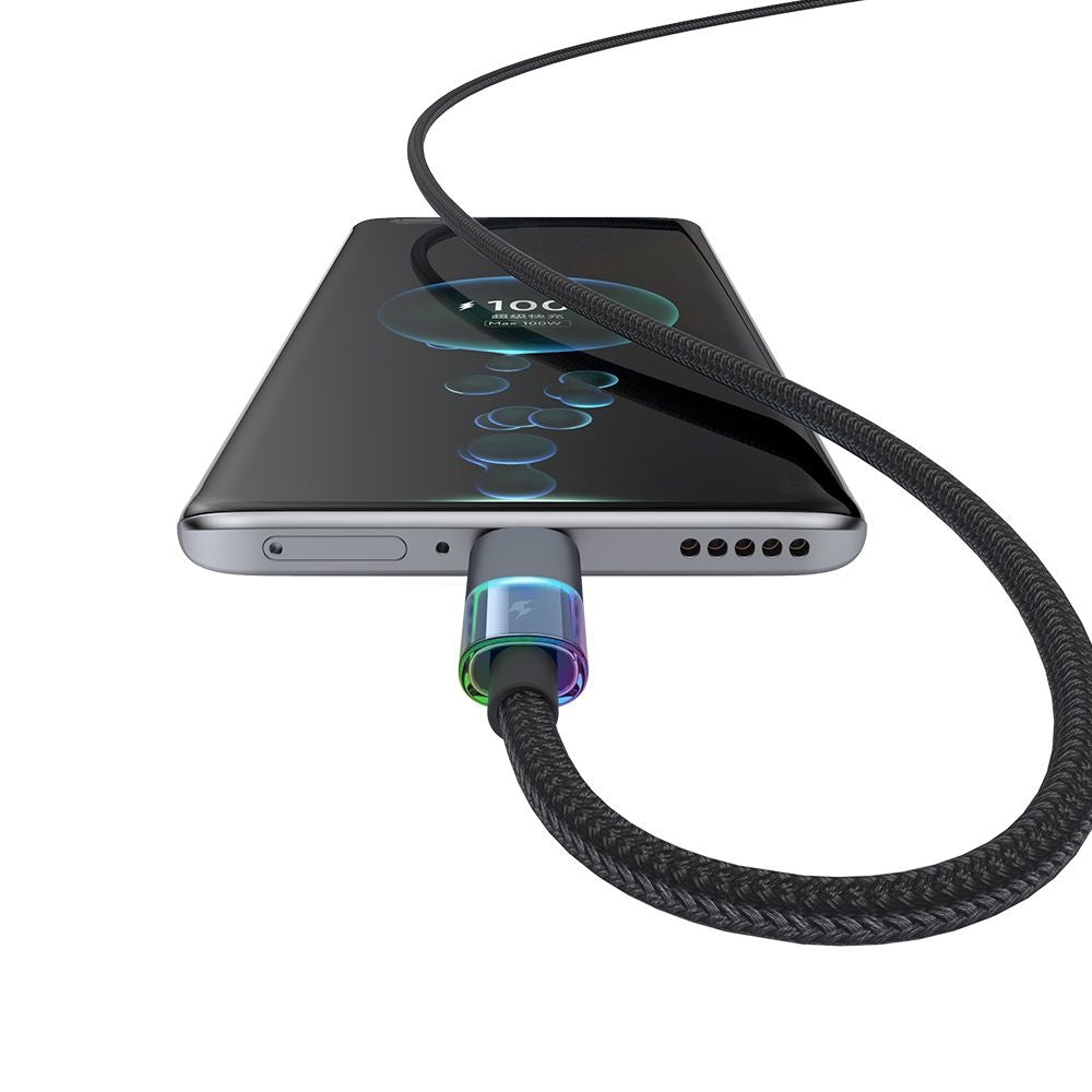 USB-A - USB-C McDodo CA-8180 Colorful adat- és töltőkábel, 66W, 1.2m, Fekete