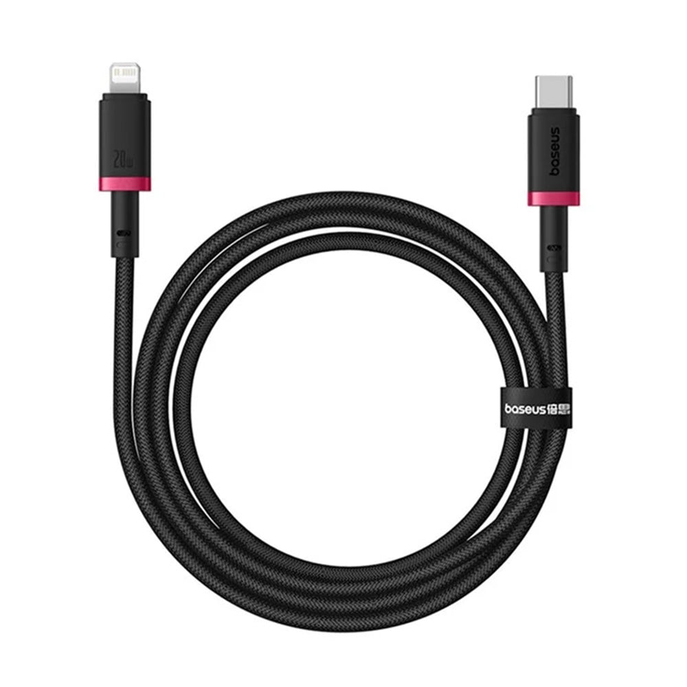 USB-C - Lightning Baseus Dura Series adat- és töltőkábel, 20W, 2m, piros-fekete E0420802