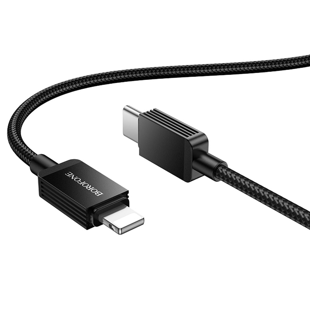 USB-C - Lightning Borofone BX120 Placer adat- és töltőkábel, 27W, 1m, Fekete