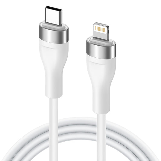 USB-C - Lightning Lito LD02CL adat- és töltőkábel, 30W, 1.2m, Fehér