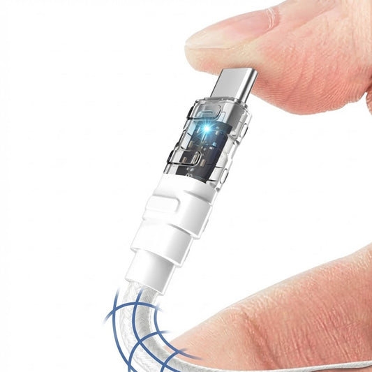 USB-C - Lightning Lito LD05 adat- és töltőkábel, 27W, 1m, fehér