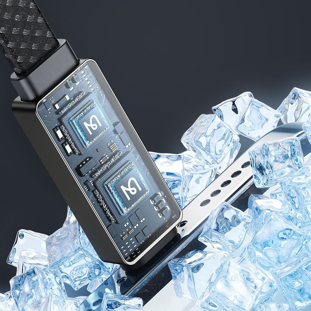 USB-C - Lightning McDodo CA-4960 Rythm Display adat- és töltőkábel, 36W, 1.2m, Fekete