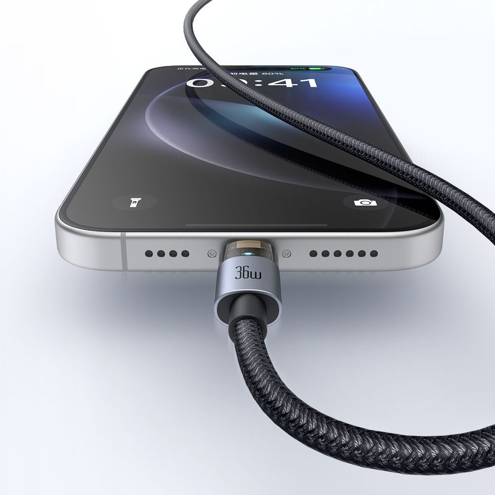 USB-C - Lightning McDodo CA-6940 adat- és töltőkábel, 36W, 1.2m, Fekete
