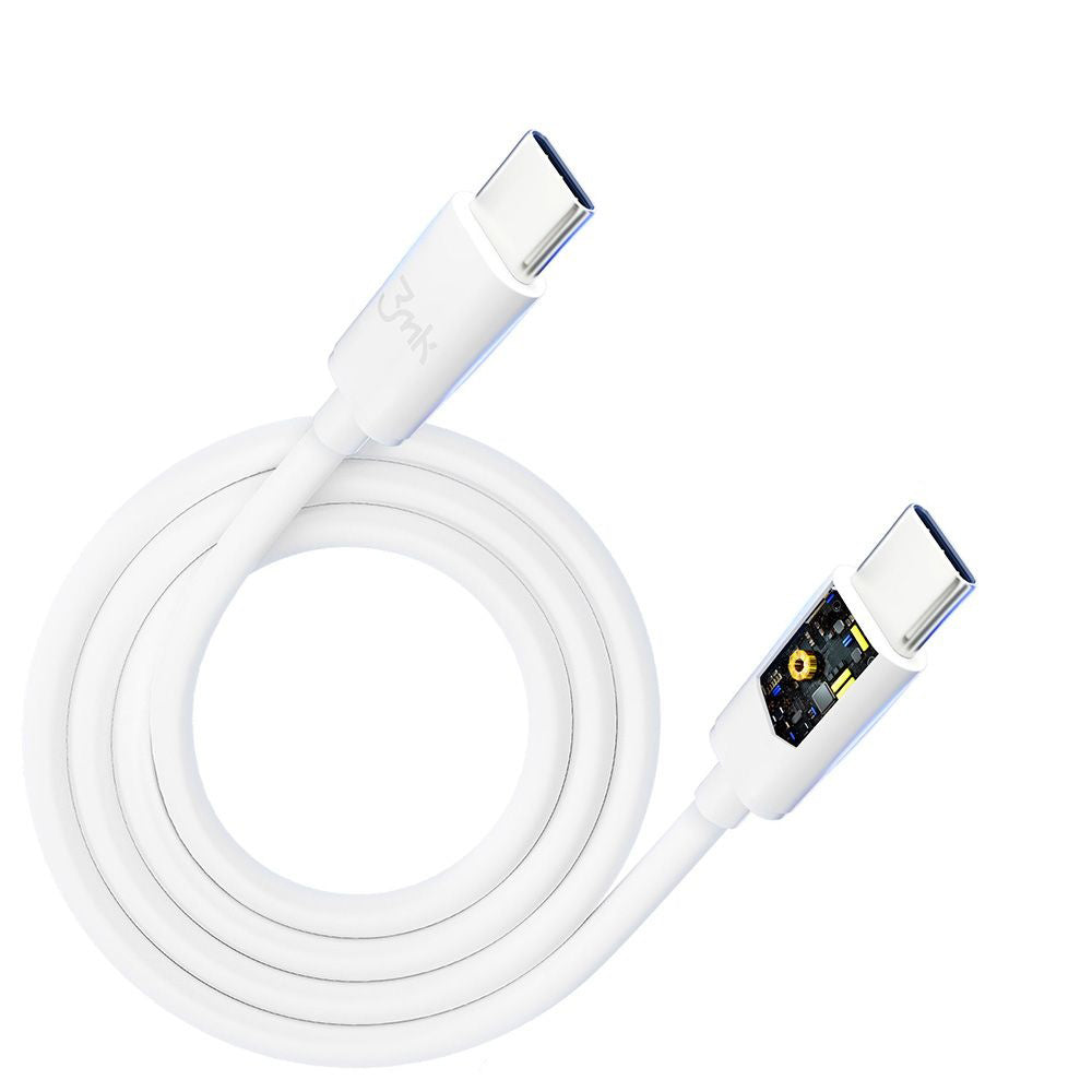 USB-C adat- és töltőkábel - USB-C 3MK Hyper, 100W, 2m, fehér