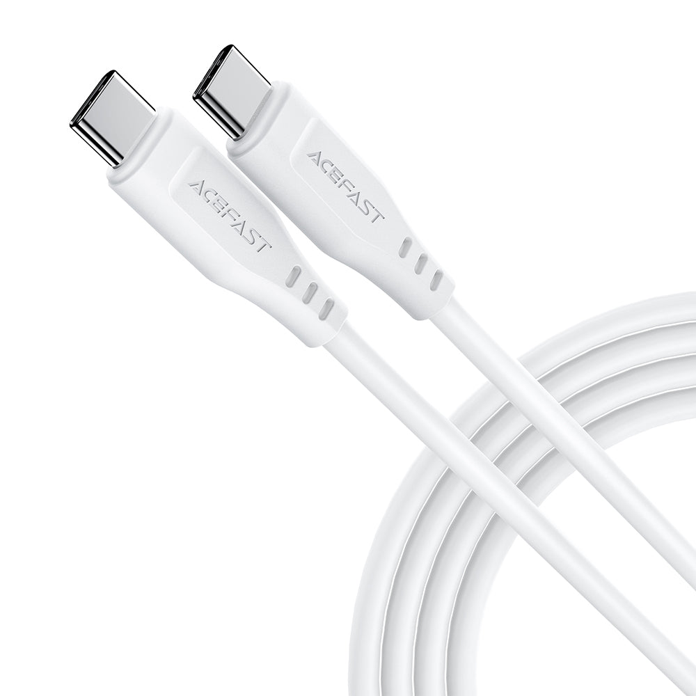 USB-C - USB-C Acefast C3-03 adat- és töltőkábel, 60W, 1.2m, fehér