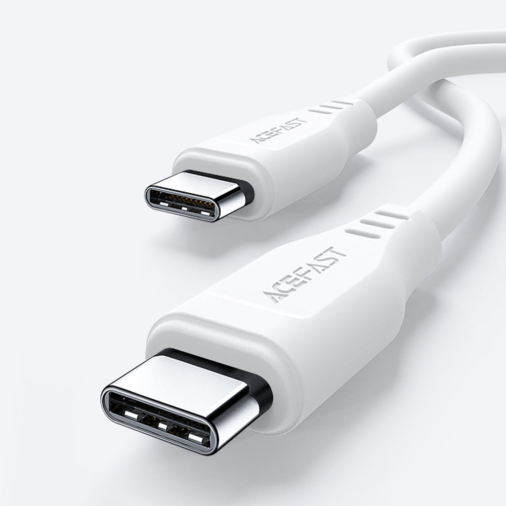USB-C - USB-C Acefast C3-03 adat- és töltőkábel, 60W, 1.2m, fehér