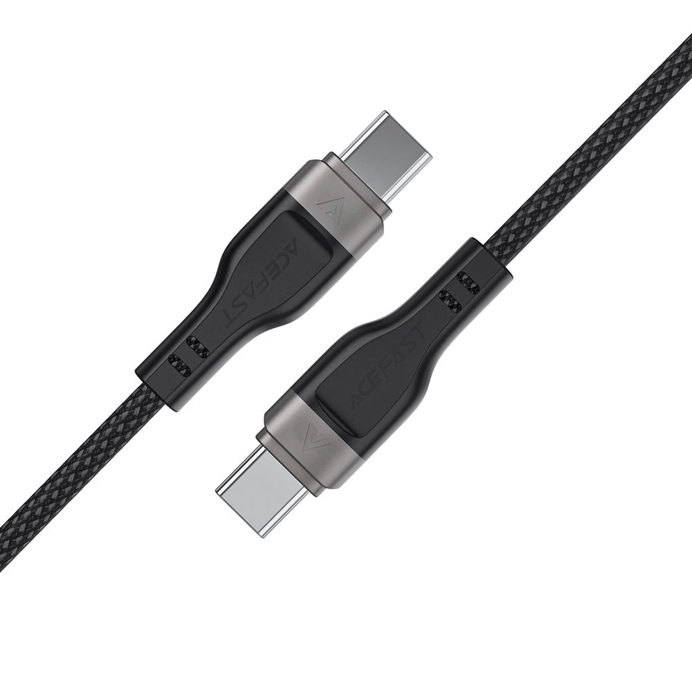 USB-C - USB-C Acefast C11-03 adat- és töltőkábel, 60W, 1.2m, Fekete