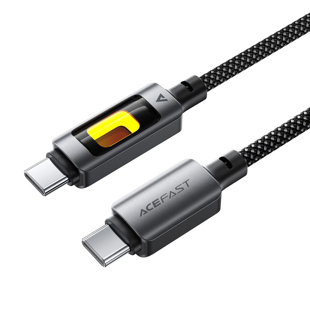 USB-C - USB-C adat- és töltőkábel Acefast C21-03, 60W, 1.2m, Fekete