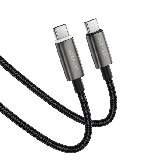 USB-C - USB-C Acefast C23-03 adat- és töltőkábel, 60W, 1.2m, Fekete