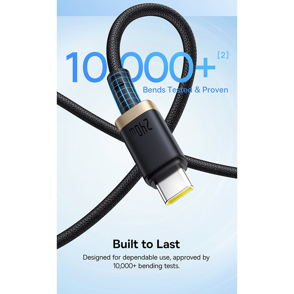 USB-C - USB-C Baseus Dura adat- és töltőkábel, 240W, 1m, Arany Fekete P10377803U03-00