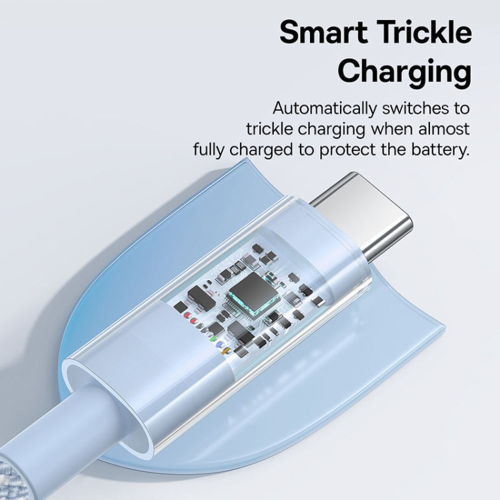 USB-C - USB-C Baseus Gem adat- és töltőkábel, 100W, 2m, kék P10373000311-01