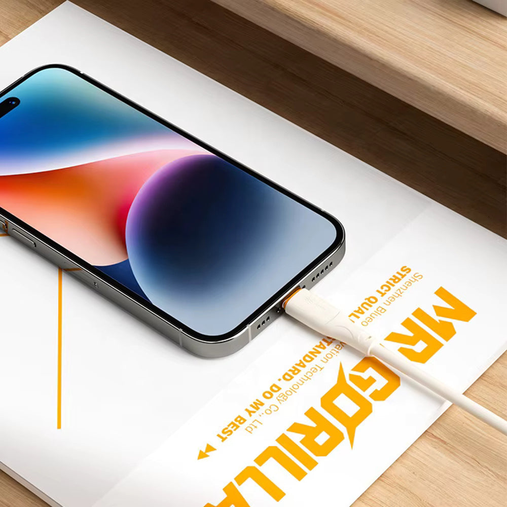 USB-C - USB-C Blueo Ape Legend adat- és töltőkábel, 100W, 1.5m, Narancssárga