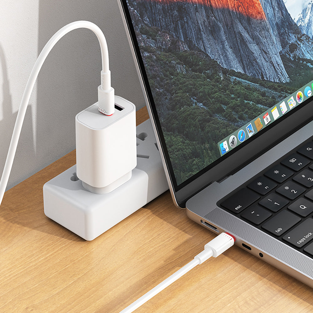 USB-C - USB-C Borofone BX110 Beneficio adat- és töltőkábel, 60W, 1m, Fehér