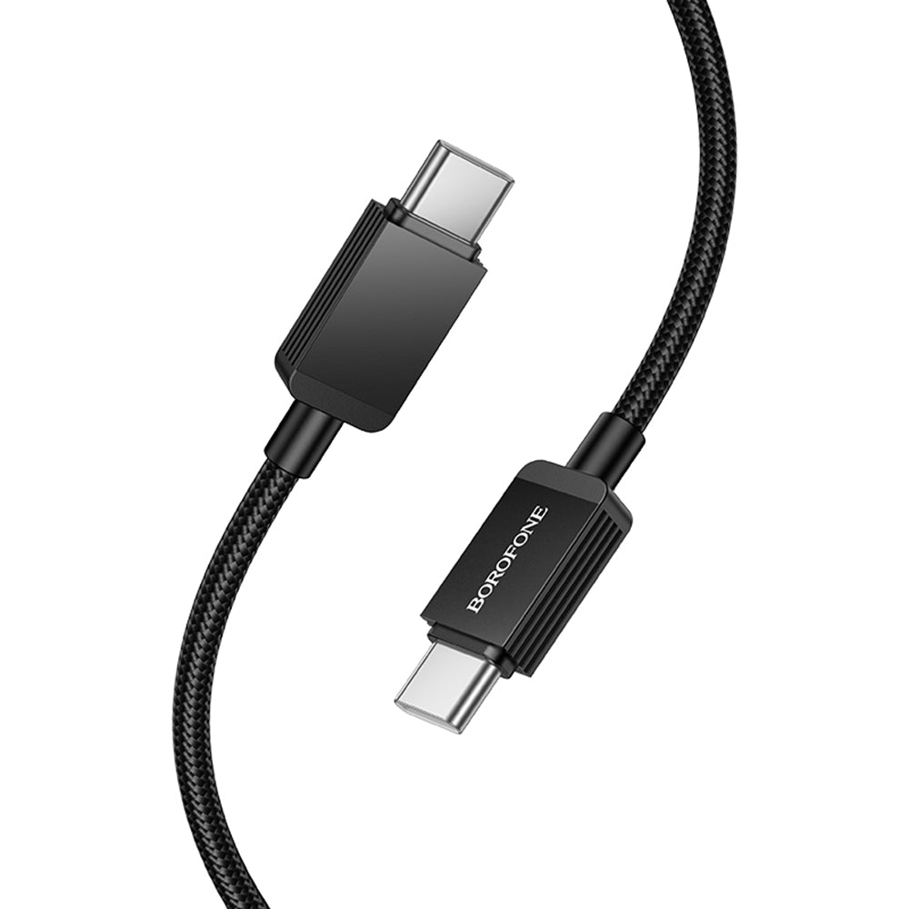 USB-C - USB-C Borofone BX120 Placer adat- és töltőkábel, 60W, 1m, Fekete