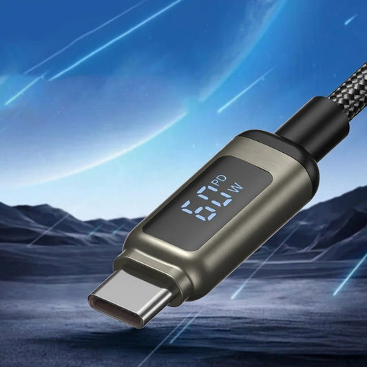 USB-C - USB-C Lito LD15 Display adat- és töltőkábel, 60W, 1m, Fekete