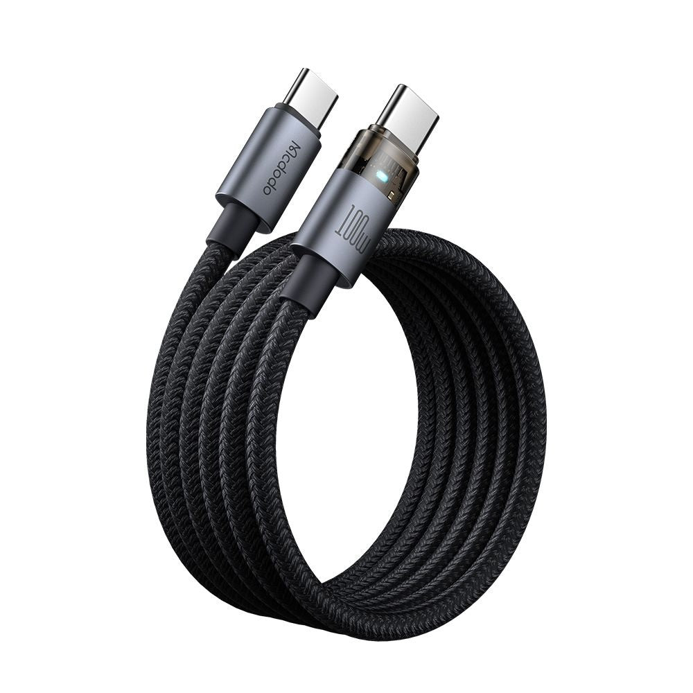USB-C - USB-C McDodo CA-5580 adat- és töltőkábel, 100W, 1.2m, Fekete