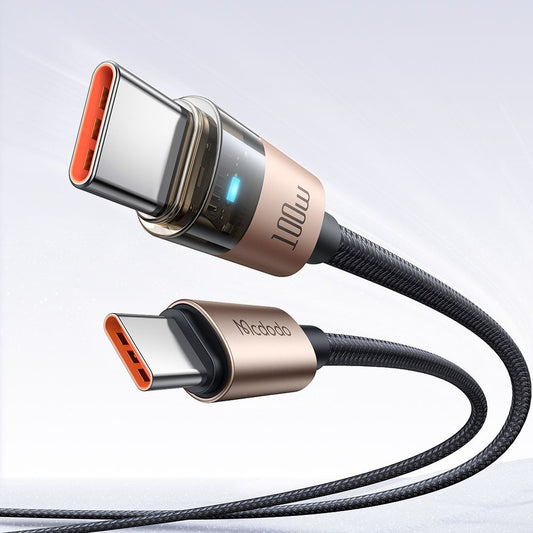 USB-C adat- és töltőkábel - USB-C McDodo CA-5581, 100W, 1,2m, Arany