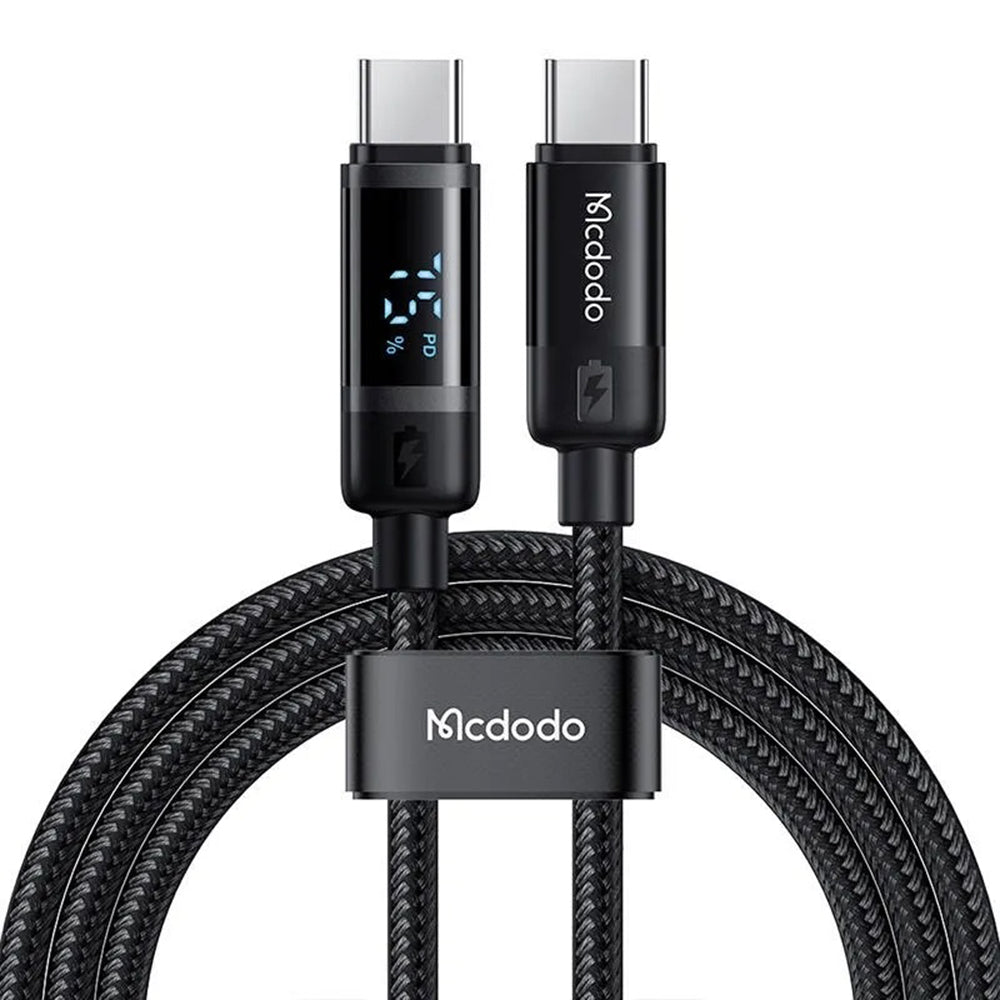 USB-C - USB-C McDodo CA-5780 Bat Display adat- és töltőkábel, 60W, 1.2m, Fekete