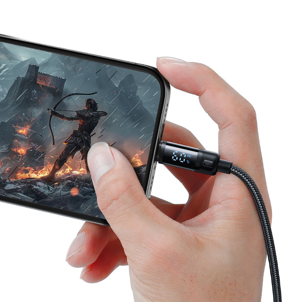 USB-C - USB-C McDodo CA-5780 Bat Display adat- és töltőkábel, 60W, 1.2m, Fekete