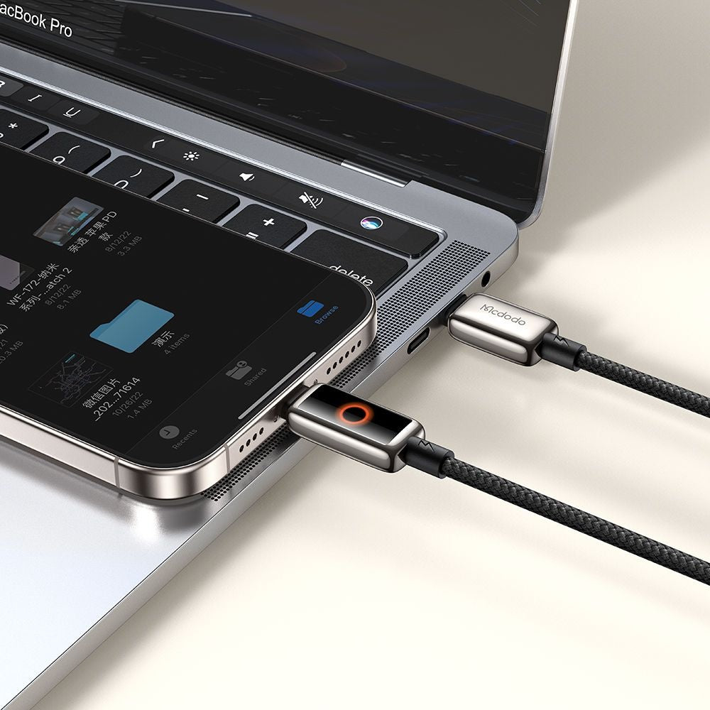 USB-C Data and Charging Cable - USB-C McDodo CA-6680 Auto Power Off, 100W, 1.2m, Black