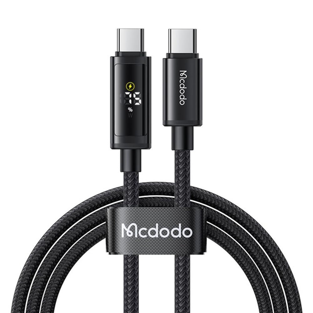 USB-C - USB-C McDodo CA-8000 Display adat- és töltőkábel, 100W, 1.2m, Fekete